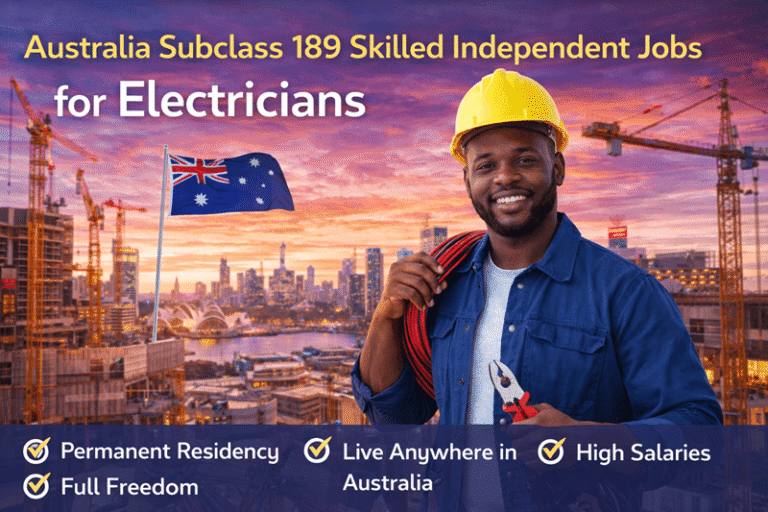 Australia Subclass 189 Skilled Independent Jobs for Electricians