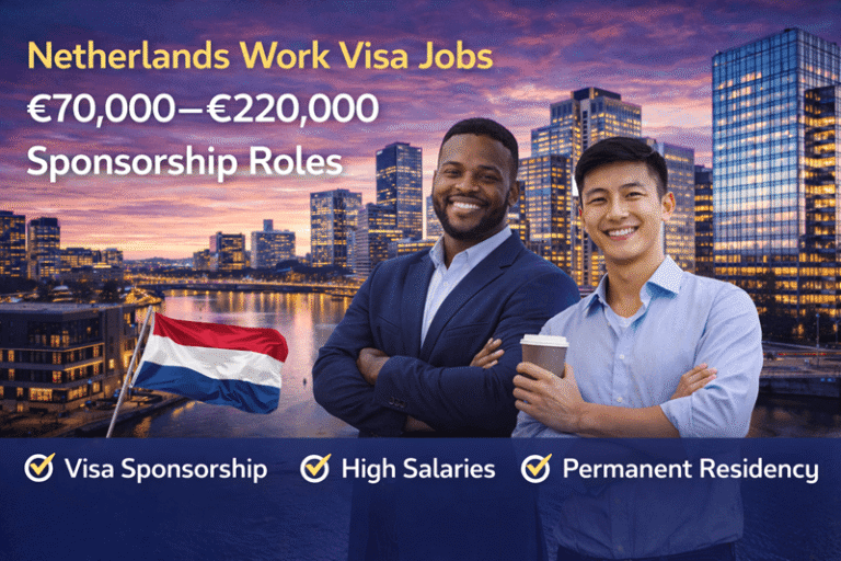 Netherlands Work Visa Jobs 2026 €70,000–€220,000 Sponsorship Roles